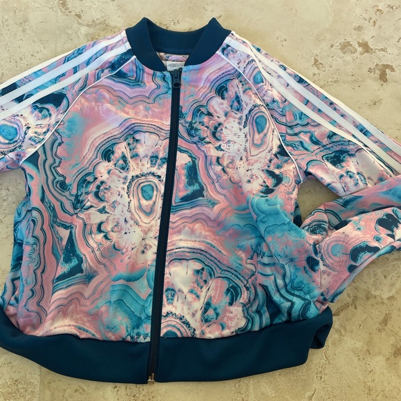 ADIDAS Rare like new GEODE Agate Marble Print Jacket - Picture 2 of 10
